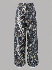 SHEIN 1pc Girls Camouflage Utility Straight Leg Pants, Street Fashion Style