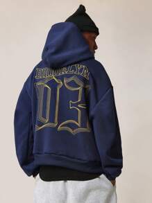 SUMWON 奢华街头服饰刺绣双标志连帽衫秋冬重磅套头衫经典运动衫高品质优质袋鼠口袋舒适必备