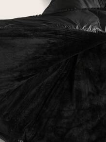 SHEIN Clasi Manteau court matelassé et chaud avec doublure thermique pour femmes, automne/hiver