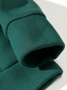 Manfinity Homme Men's Casual Letter Print Hoodie With Drawstring, Suitable For Autumn - Green - View 7