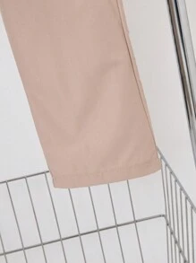 SHEIN Conjunto De 2 Peças De Jaqueta Xadrez Com Capuz E Calça Casual Decorada Com Bolso Para Meninos Com Idade De Transição