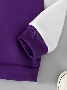 Áo khoác nỉ có mũ trùm đầu in chữ nhiều màu cho bé trai mùa thu đông - Nhiều màu - Xem 7