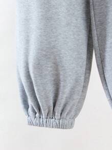 Pflanzen-Muster Hoodie mit Reißverschluss und Langarm und elastische Taille Jogginghose, lässiges 2-teiliges Set