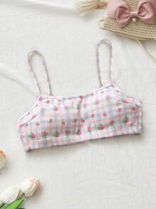 Teenage Girls' Sweet Romantic Floral Print Comfortable Daily Underwear