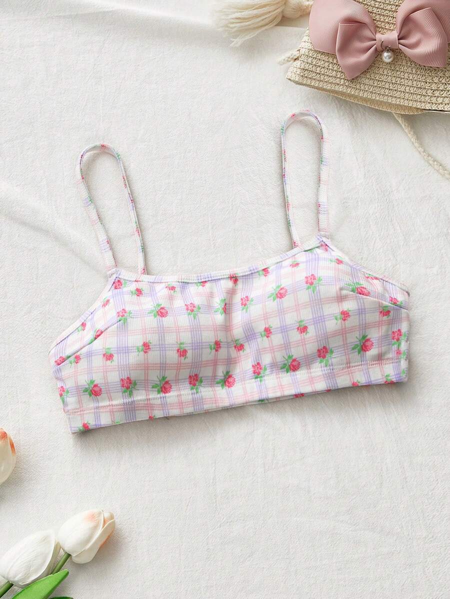 Teenage Girls' Sweet Romantic Floral Print Comfortable Daily Underwear