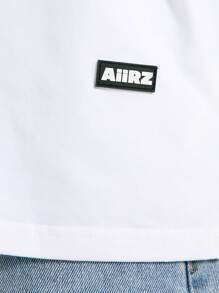 AiiRZ Oversized Shoulder Pad Round Neck Basic T-Shirt