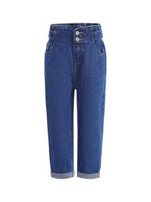 Sapstudio Artist Young Girl Heart Print Personalized Cowgirl Denim Jeans, For Holiday - Blue - View 1