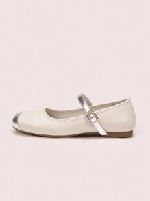 CUCCOO DOLLMOD Silver-White Color Block Comfortable Versatile Fashion Flat Loafers For Christmas And New Year Holiday Vibe Fall And Winter Valentines - Chantilly - View 6