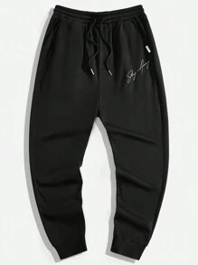 Manfinity VCAY Men's Loose Knitted Long Sleeve Sweatshirt Set, For Fall Winter - Black - View 4