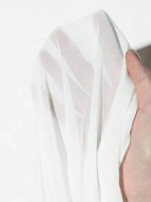 SHEIN Maternity Beach Cover Up Dress - Solid Color Chiffon Dress With Spaghetti Straps Summer - White - View 6