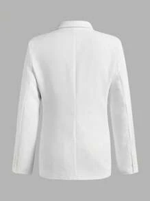 Manfinity VCAY Bộ 2 quần âu dài lưng thun co giãn cổ bẻ dệt kim cho nam, thích hợp mặc vào mùa thu - trắng - Xem 10