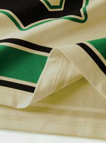 PAVTROS Manfinity Streetrush Men's Stripe Panel Digit Print Short Sleeve Football Jersey Style T-Shirt, Casual Daily Wear, Graphic Tee, Graphic T-Shirt, Men T-Shirt - Multicolor - View 8