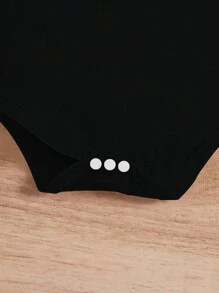 Baby Boys "Hello 2025" Graphic Crew Neck Short Sleeve Bodysuit - Black - View 4