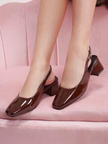 CUCCOO DOLLMOD Damen Mode Kaffeebraune Rückentrageriemen Classic Ballerinas mit niedrigem Absatz, ideal für Neujahr, Valentinstag'