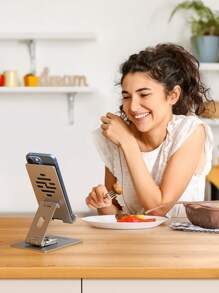 JMMO Phone Stand,Anti-Slip Adjustable Cellphone And Tablet Holder Stand Aluminum,360 Degree Swivel Adjustable Base - Silver - View 6