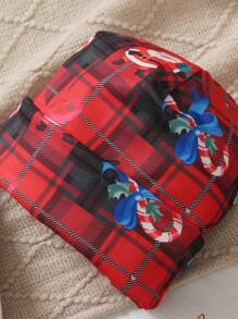 SHEIN 3pcs/Set Baby Boy Cute Bow Tie Bodysuit + Allover Print Pants + Hat Fashion Gentleman Outfit Set, For Christmas - Multicolor - View 6