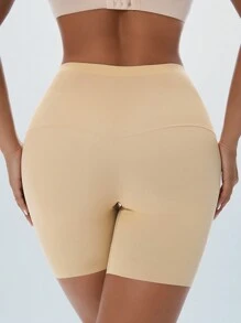 Shorts de unicolor casuales de talle alto que estilizan la figura para mujeres