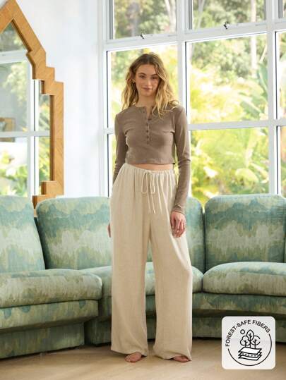 Aralina 度假风套头阔腿裤