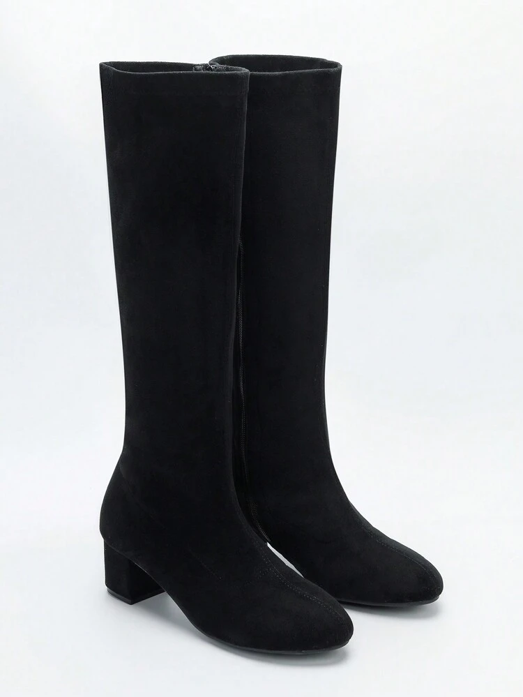 CUCCOO CURVES Botas de media caña con puntera puntiaguda de ajuste ancho para mujer, nuevo diseño para otoño/invierno 2024 con vibra de Navidad, Año Nuevo, otoño e invierno y San Valentín
