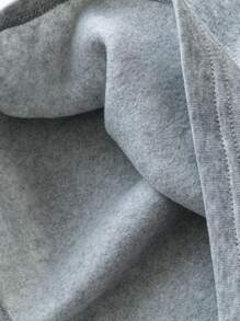 SHEIN LUNE Plus Size Casual Elastic Waist Long Pants - Light Grey - View 5