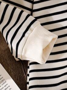 Váy dài tay dệt kim sọc thường ngày cho bé gái, váy sọc mùa thu/đông cho trẻ em, váy dài tay cho bé gái - Nhiều màu - Xem 6