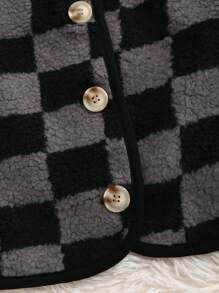 Lunelith SHEIN Lunessa Leoparden-Muster Kunstfell Damen Weste/Jacke