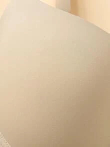 3 件套加大码纯色细肩带简约休闲无钢圈文胸套装，提升型 - 彩色 - 查看 4