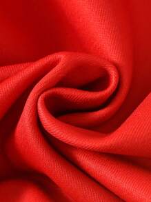 SHEIN 男婴红色柔软保暖内衬连帽运动衫，针织圣诞驯鹿图案套头衫，适合圣诞派对 - 酒紅色 - 查看 4