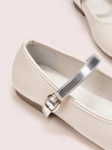 CUCCOO DOLLMOD Silver-White Color Block Comfortable Versatile Fashion Flat Loafers For Christmas And New Year Holiday Vibe Fall And Winter Valentines - Chantilly - View 7