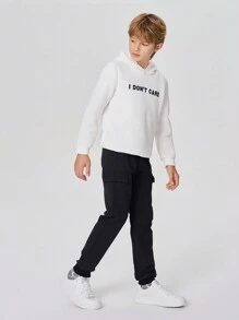 SHEIN Pantalon à poche à rabat pour préadolescent