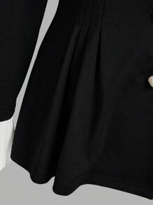 Mulvari Plus Size Black Single-Breasted Suit With Crystal Waist Belt