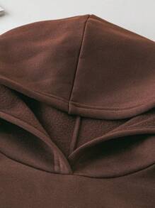 Mulvari Sudadera con capucha de ajuste holgado estampada con letras de coche, informal para otoño/invierno