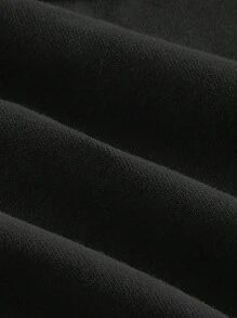 SHEIN EZwear Camiseta de manga larga ajustada de cuello redondo tejida en colores múltiples para mujer - Negro - Ver 6