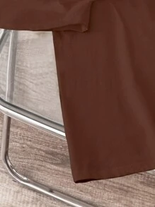 Manfinity Joysei Maglietta estiva casual e slim da uomo con stampa di panda cartone animato colore marrone cioccolato
