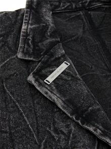 NEON BLANC Chaqueta de calle de doble botonadura de mezclilla para hombres