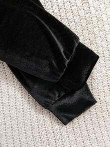 Set da 2 pezzi per ragazze pre-adolescenti, composto da felpa con cappuccio e pantaloni in colore unito, stile casual