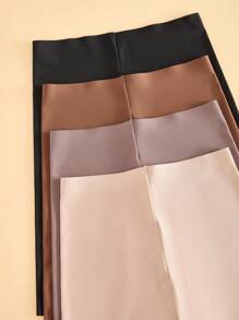 Snug Zone 4 pièces/paquet Culottes simples de couleur unie sans couture, conception simple