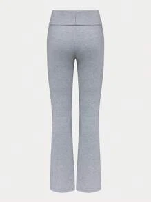 SHEIN Unity 純色寬鬆束腰褲 - 灰色 - 查看 2