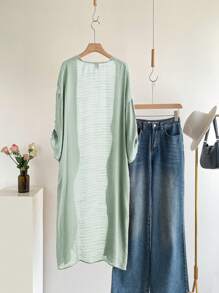 EMERY ROSE Women Coats Winter Fall Tops Fall Women Outfits Fall Outfits Office Wear Going Out Outfits - Mint Green - View 2