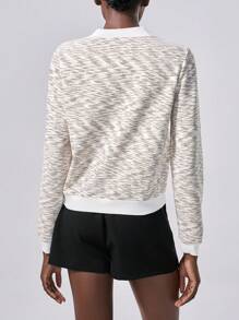 SHEIN Unity 全新设计独特个性化修身女士夹克，色彩鲜艳，秋季 - 卡其色 - 查看 2