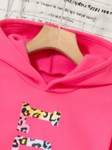 Bộ 2 quần nỉ in họa tiết da báo nhuộm loang màu cho bé gái tuổi mới lớn, trang phục thoải mái thường ngày khi đi học và hoạt động ngoài trời, phù hợp cho mùa thu và đông - Nhiều màu - Xem 5