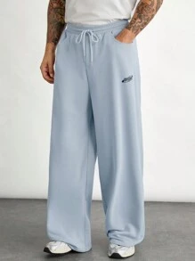 Manfinity VCAY Unisex Drawstring Waist Straight Leg Knitted Pants