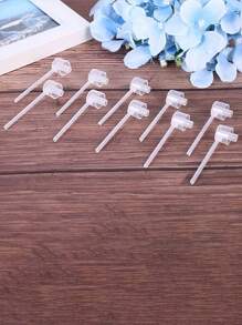 Set de 10 bombas dispensadoras de perfume, herramienta de transferencia de botellas de perfume recargables de mini tamaño para viaje, perfecto como regalo navideño - transparente - Ver 8