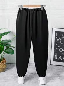 Tween Boys' Fashion Camo Patchwork Print Casual Sweatpants, Outdoor Streetwear, Autumn/Winter