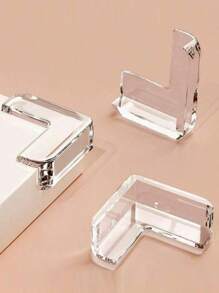 4/8/12/16 Pcs Clear Baby Proofing Corner Guards Heavy Duty Furniture Edge Protectors For Sharp Corners & Table Edges Self-Adhesive Anti-Collision Bumpers, Elderly Fall Prevention Transparent Home Protection For Glass Tables, Cabinets, Fireplaces Essential Nursery & Household Kit (Easy Install, No Residue) - White - View 2