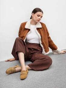 CUCCOO BIZCHIC New Slip-On Flat Loafers, Suitable For Party And Daily Commute, Women Fashion Casual Shoes Fall - Brown - View 10