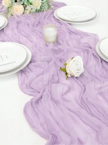 1 chiếc khăn trải bàn vải thưa 35 * 71/118/157 inch và khăn ăn, khăn trải bàn vải thưa Bohemia, khăn trải bàn trong suốt kiểu nông thôn, khăn trải bàn phong cách Bohemian thích hợp để trang trí cổng vòm đám cưới, cổng vòm sân vườn, tiệc cô dâu, hoàn hảo cho đám cưới, lễ hội, ngày lễ, tiệc sinh nhật, trang trí, trang trí nhà cửa (nhiều màu sắc có sẵn) làm quà tặng Giáng sinh cho ngày lễ - Màu tím  Violet - Xem 9