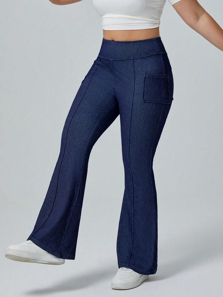 A&M FlexDen بنطلون جينز مطاطي بحواف واسعة ذو جيوب...