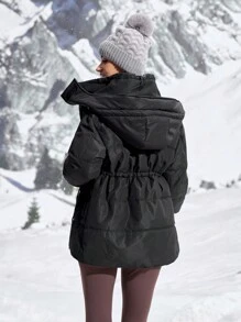 In My Nature 2024秋冬新款羽绒棉衣女情侣学生冬季加厚棉袄宽松 - 黑色 - 查看 7