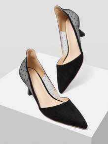 MOTF PREMIUM Bombas de tacón alto personalizadas, cómodas y de moda para mujeres, San Valentín - Negro - Ver 3